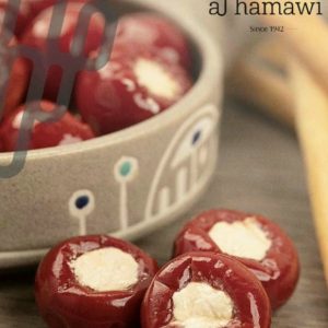 فلفل أحمر محشي لبنة