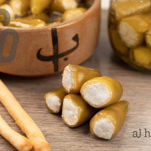 فلفل أخضر محشي لبنه